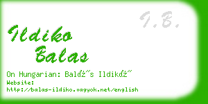 ildiko balas business card